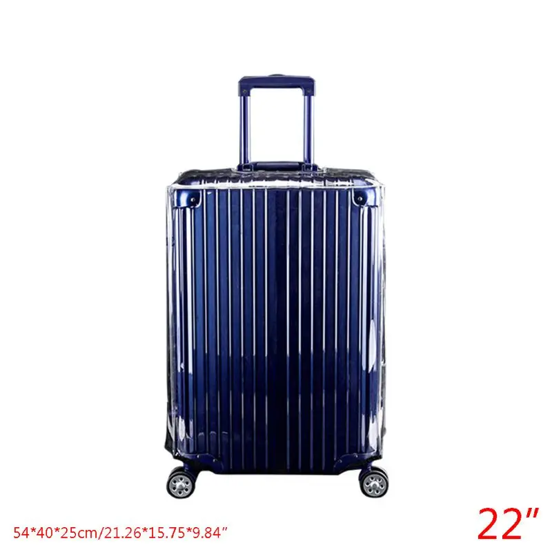 22 Clear PVC Suitcase Cover Protectors 20 22 24 26 28 30in for Wheeled Luggage Case - Цвет: 22