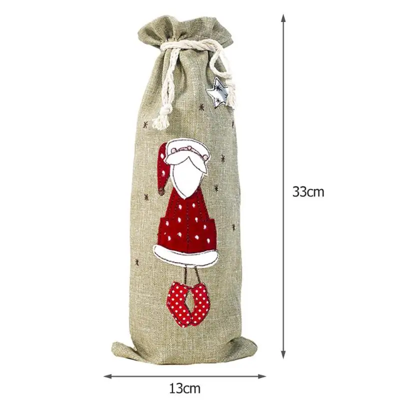 Wine Bottle Cover Christmas Decorations for Home New Year Party Ornament Champagne Holders Dust Cover Xmas Home Table Decors