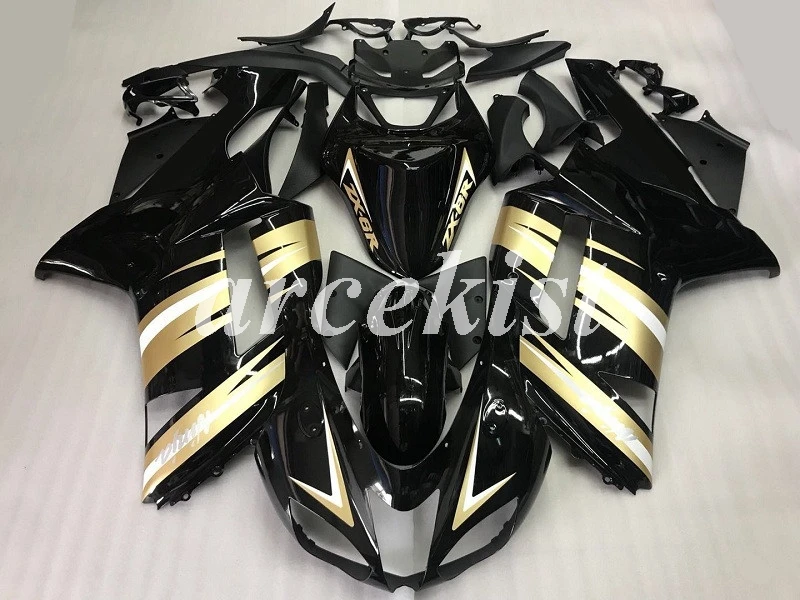 ABS Обтекатели комплект подходит для Kawasaki Ninja ZX-6R 2007 2008 636 6R 07 08 обтекатель кузова набор на заказ бесплатно зеленый черный - Цвет: champagne