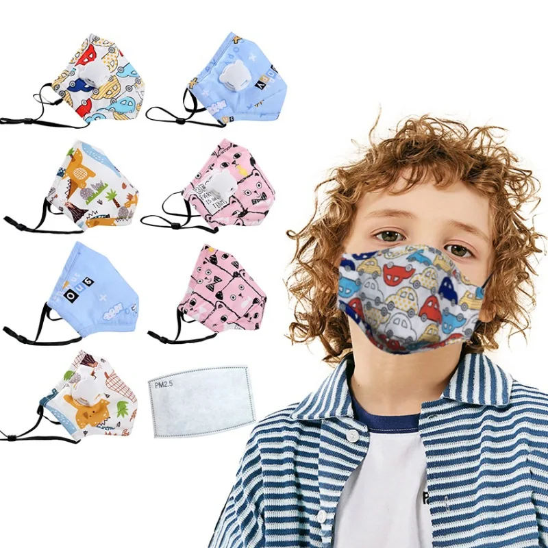 

Children Mask With Breath Design Replaceable Filter Anti Dust Mouth Mask PM2.5 Respirator Kids Face Mask