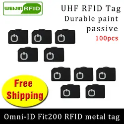 UHF RFID металлическая бирка omni-ID Fit200 915m 868mhz Alien higgs3 EPC 100 шт Бесплатная доставка прочная краска смарт-карта пассивные RFID метки