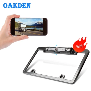 

EU European US License Plate Frame Car Rear View Camera Waterproof Night Vision Reverse reversing Backup wifi For iOS Android