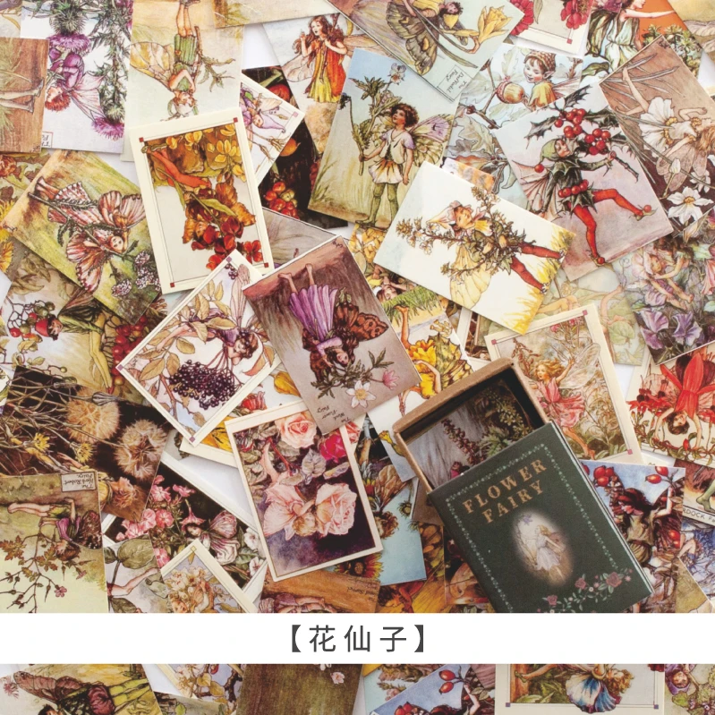 100 шт Винтажная Коллекция штемпельная книга серия крафт-бумага мини-открытка Письмо Конверт DIY Украшение ломо карты - Цвет: 5