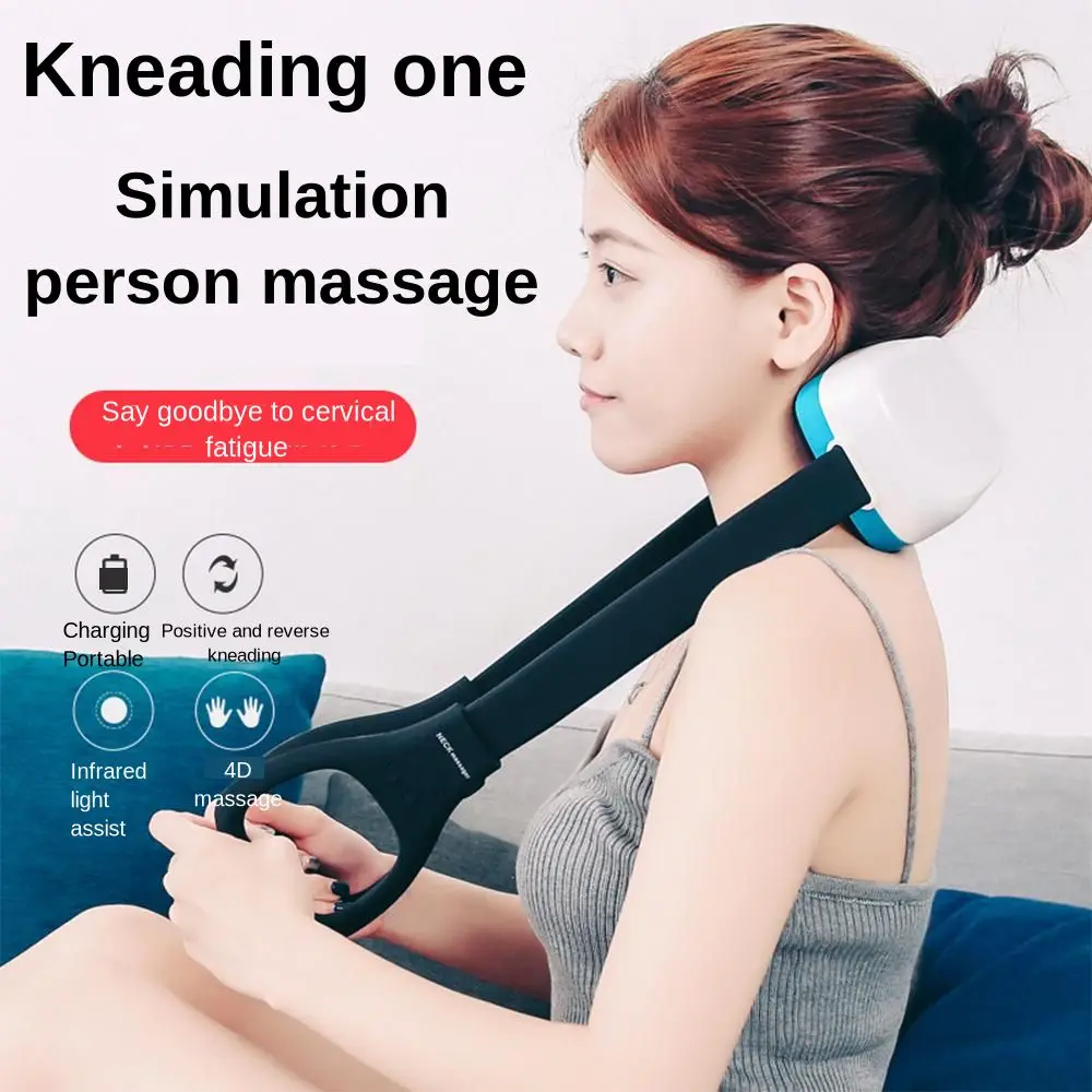  Smart Heating Neck And Shoulder Massager USB Relaxation Kneading Cervical Vertebra Infrared Physiot - 4000444095724