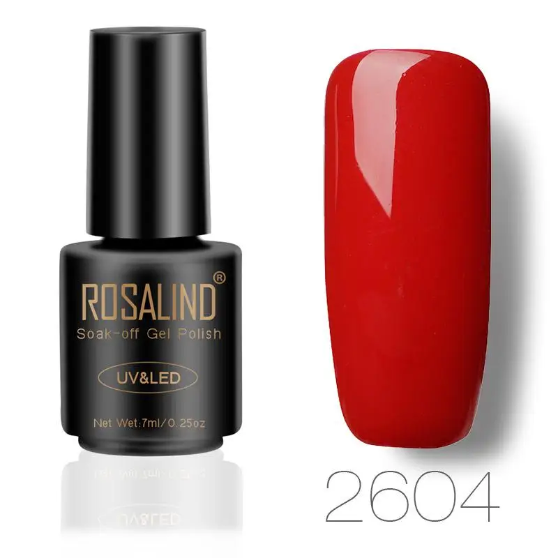 Новая распродажа ROSALIND красный лак для ногтей Клей фототерапия лак для ногтей магазин ногтей специальный клей Qq съемный лак для ногтей TSLM1 - Цвет: 2604