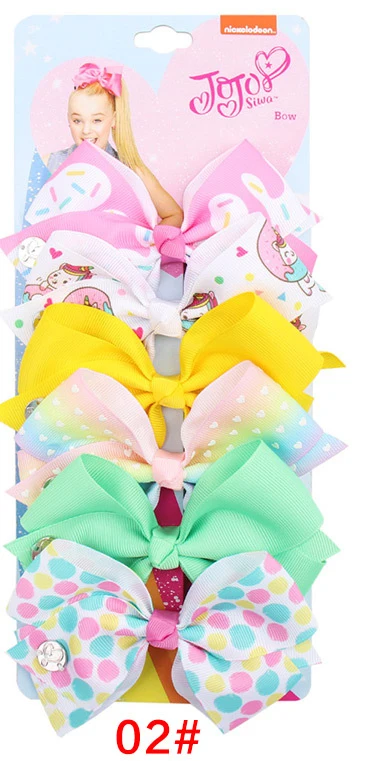 Hair Bows 2 6 шт./лот, 5 дюймов, бант зажим для волос, рождественские банты для волос для детей, девочек, ручная работа, шпилька-бант, заколка, детские аксессуары для волос - Цвет: Hair Bows 2
