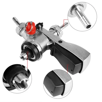 

S-Type Keg Copper Coupler Draft Beer Dispenser Home Wine Brew Connectors Coupler Head For Home Brew Wine Beer Dispenser