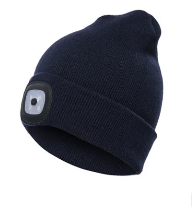 Navy blue Унисекс светодиодный головной убор USB аккумуляторная батарея 5 часов высокой мощности свет стильный - Цвет: Navy blue