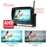 GreenYi 1280x720 haute définition AHD sans fil camion DVR moniteur 7 "Vision nocturne enregistreur de recul caméra Wifi pour Bus voiture 3