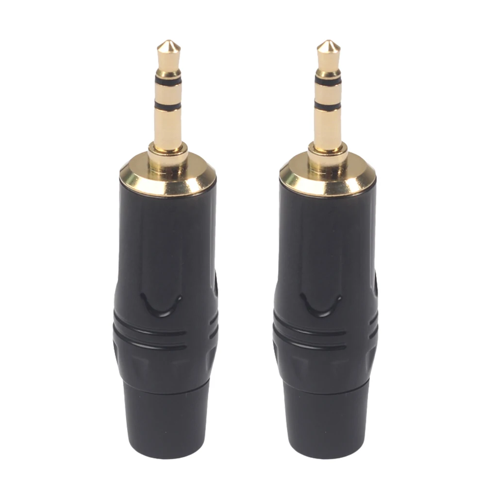

2pcs 3.5mm Stereo Audio Jack Cord Gold-plated DIY Accessory with Tail Plug