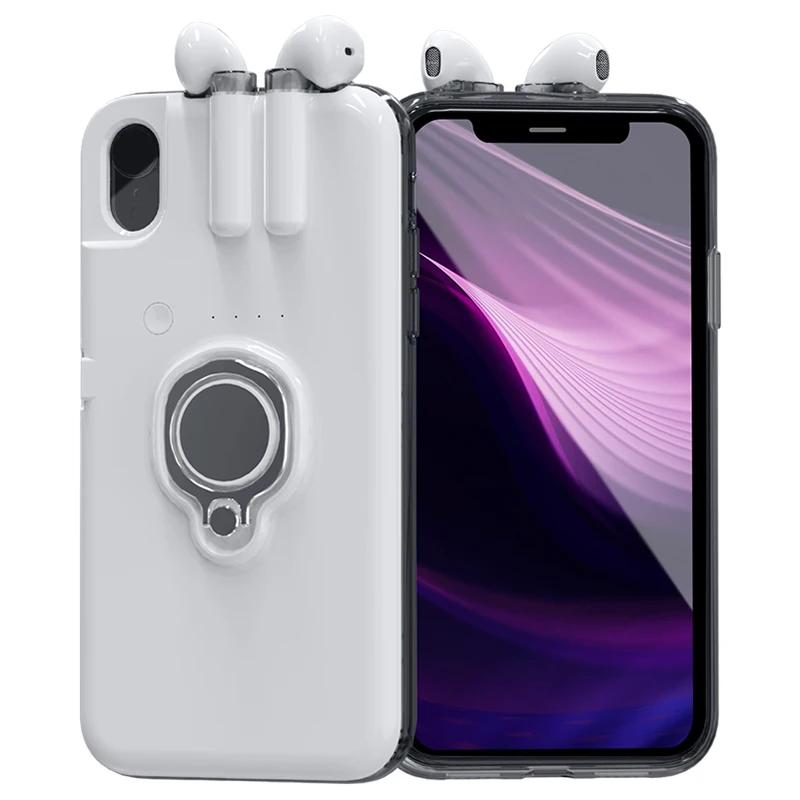 For iPhone 11 Pro Max X Xs Xr 8 7 6 6s Plus Phone Case Charging Holder Cover AirPods 2 1 with Ring | Мобильные телефоны и