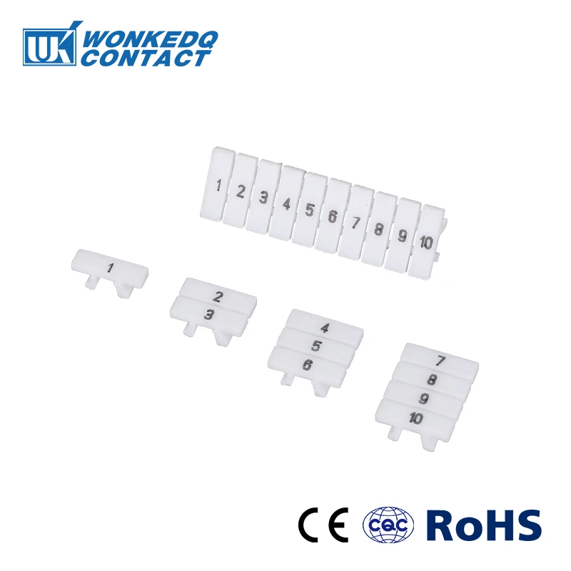 ZB3.5 Зак маркер полосы со стандартной нумерацией с пустым для PT 1,5 din-рейку клеммные блоки 10 шт