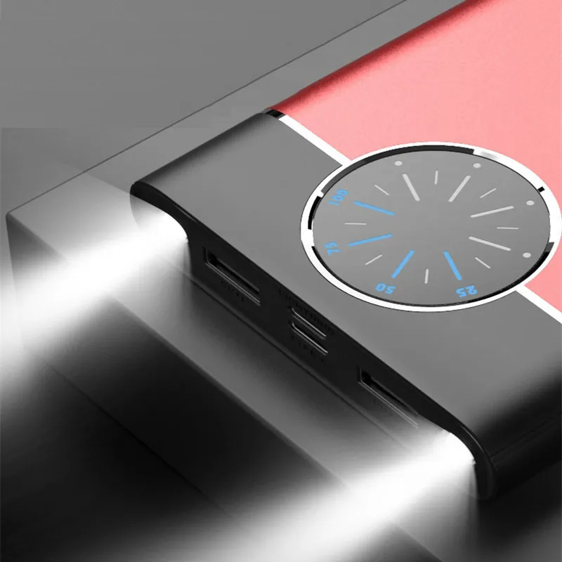 power bank 30000mah 80000mAh Aluminum Alloy Case Portable Power Bank External Battery Is Suitable for Iphone Xiaomi Samsung Fashion Roulette Display usb c power bank