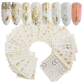 

30 Sheet Nail Sticker Optional Decal Sticker Nail Deco Manicure Nail Art Stickers Set Gel UV Nails Sequins 6.3 * 5.4cm
