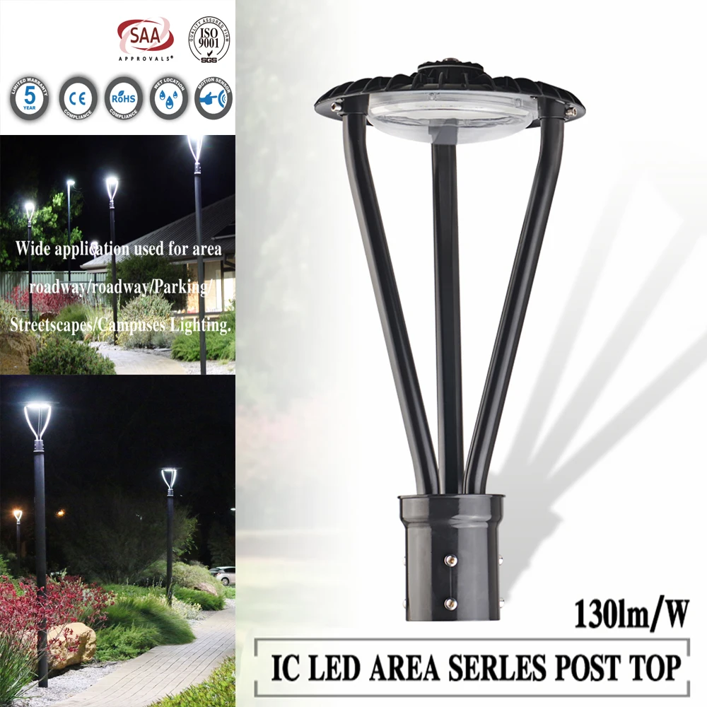 30/50W Outdoor LED Gebied Post Top Decoratieve Post Top Licht Straat Stijl Road Openbare Parken Binnenplaats Verlichting lamp Verlichting 130lm/W