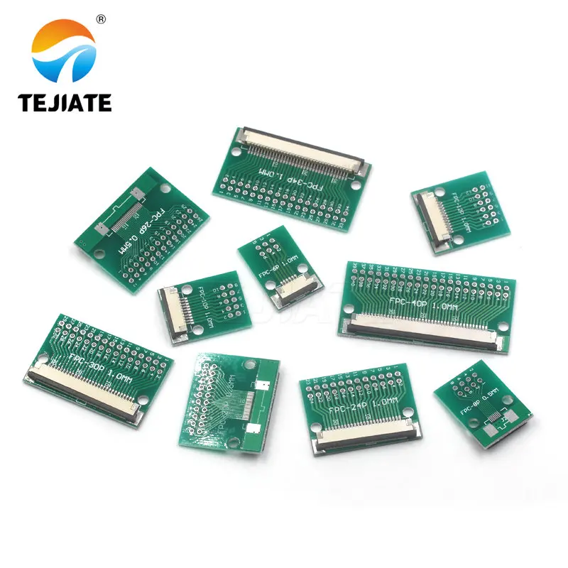 DIY плата адаптера FPC/FFC разъем 1,0 мм 6P 8P 10P 12P 20P 24P 26P 30P 34P 40 контактов