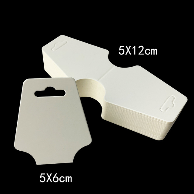 5x12cm Foldable Blank Kraft Paper Card Necklace Bracelet Headband Hairband Display Jewelry Hanging Card Price Hang Tag