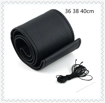 

Universal car steering wheel cover artificial leather woven auto parts for Land Rover RangeHSE SC Sports version Freelander