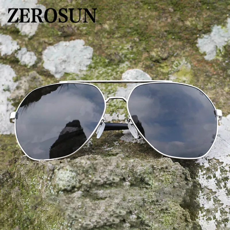 Zerosun 160 мм поляризационные солнцезащитные очки большого размера, мужские фотохромные солнцезащитные очки для дня и ночи, для вождения, для мужчин, огромный большой ультра-светильник - Цвет линз: Черный