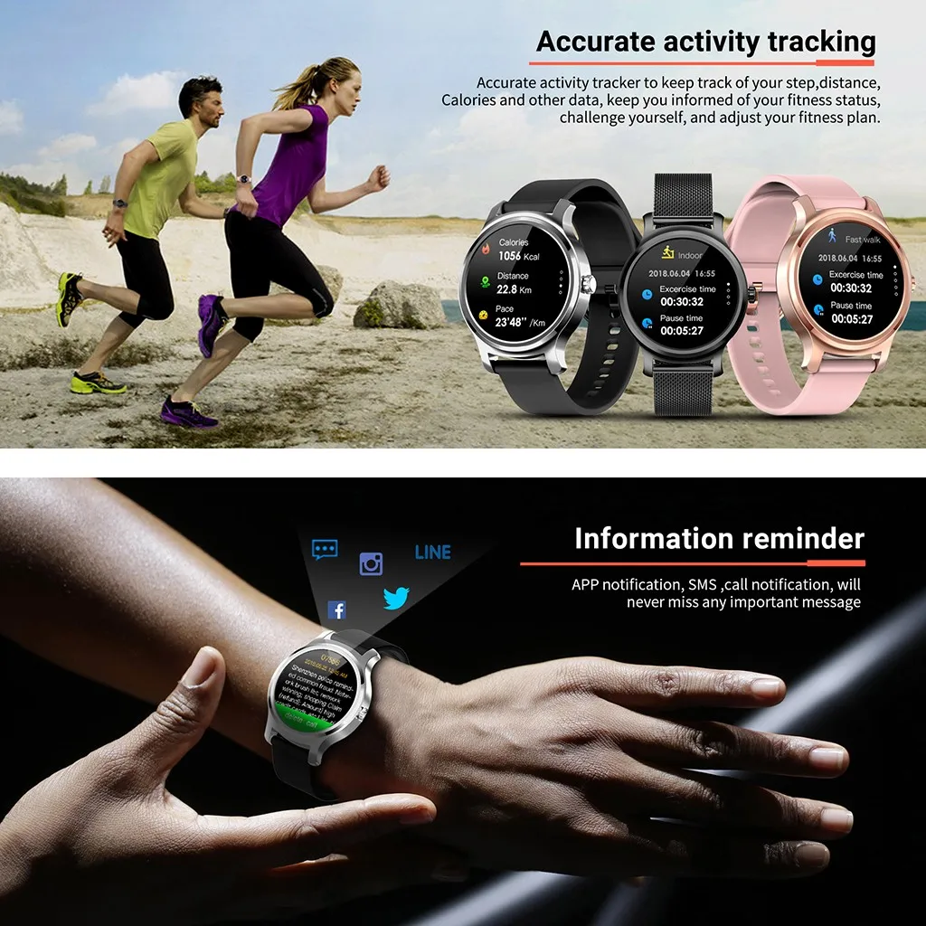 Для samsung galaxy watchSmart Watch Смарт-браслет полный экран 1,3 дюймов спортивные часы Фитнес Пульс Для samsung Watch 46 мм