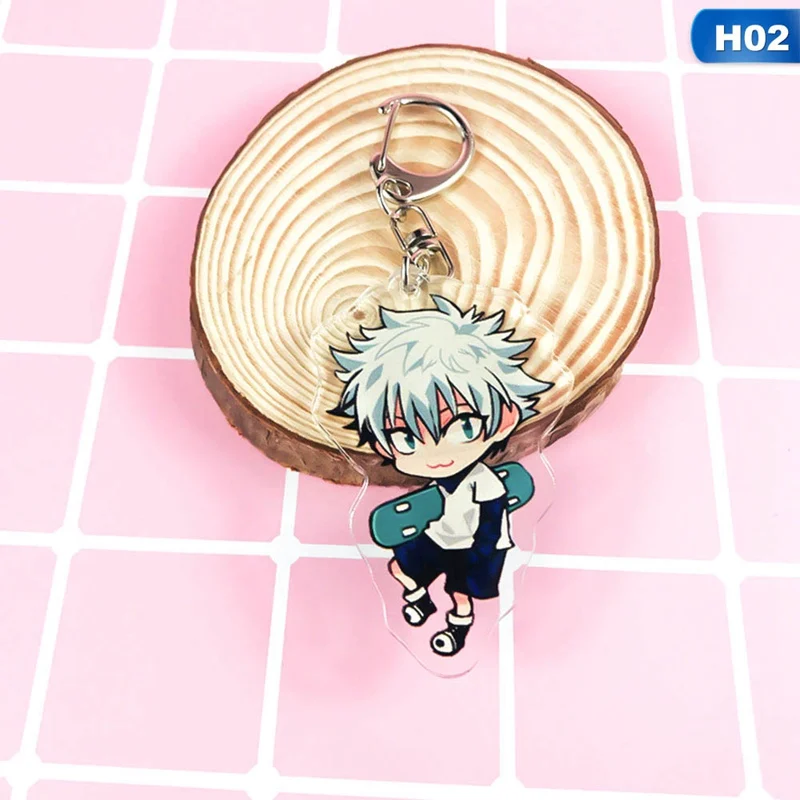 1 шт. Аниме Охотник х сумка для охотников брелок мультяшная фигурка Killua Zoldyck Kurapika двухсторонняя акриловая подвеска брелоки - Цвет: H02