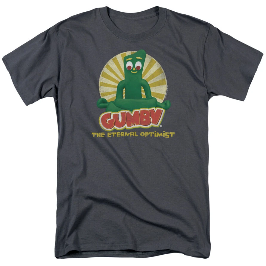 Gumby Optimist Лицензированная взрослая футболка всех размеров из дышащей ткани |