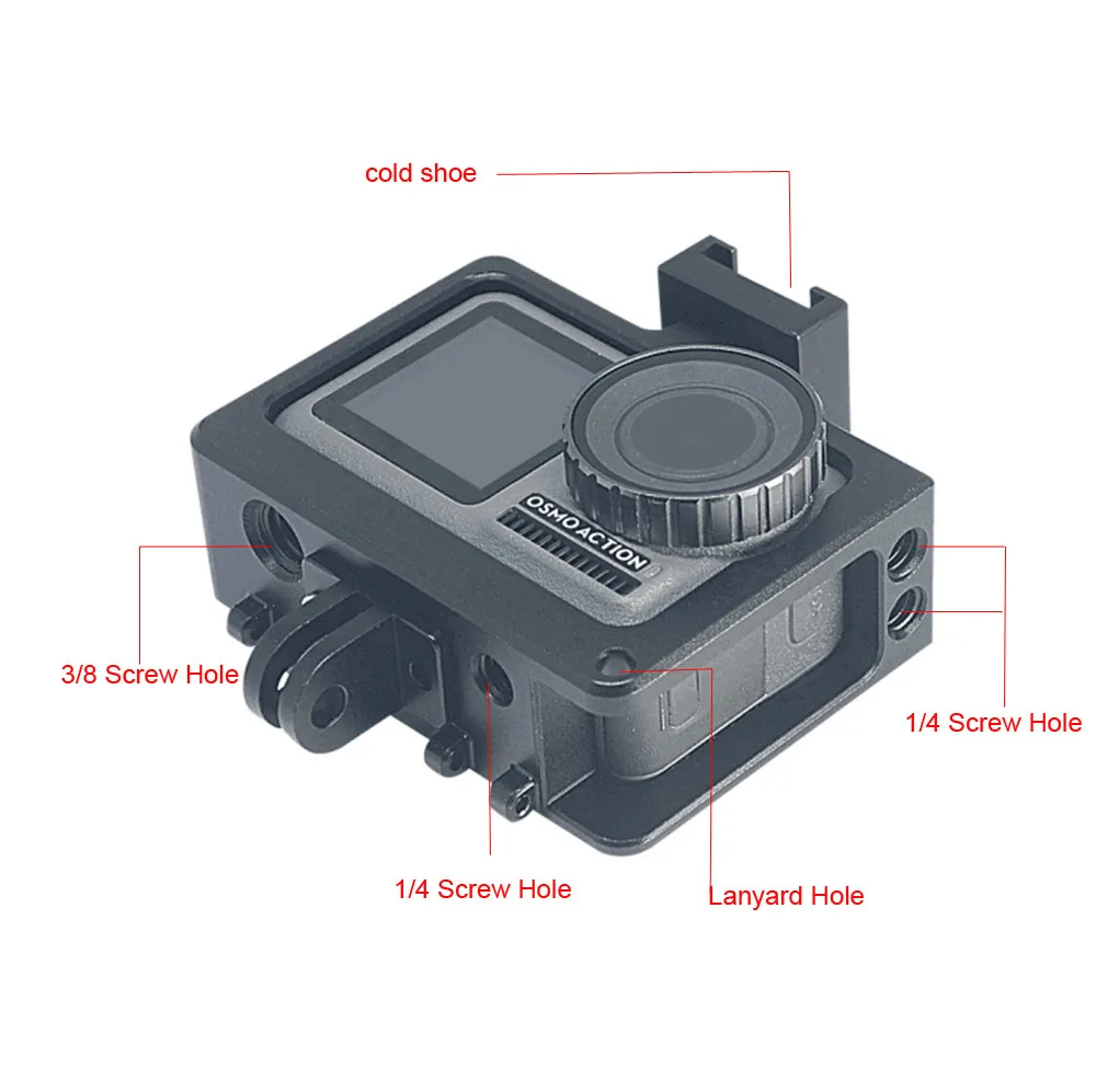 Металлический корпус Защитная каркасная рама чехол для DJI Osmo Action camera Аксессуары колпачки Крышка Спортивная камера протектор#801