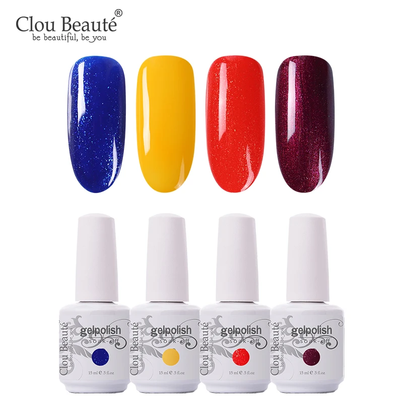 Clou Beaute 4 шт./лот 15 мл УФ-гель для ногтей УФ светодиодный гель лак для ногтей Гибридный Лаки гель лак для ногтей маникюр гель лак - Цвет: ZH26