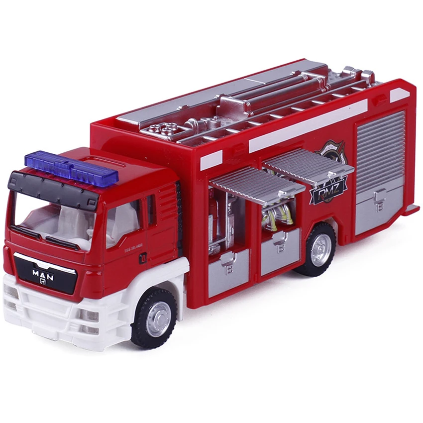 Модель пожарного двигателя 1:64 игрушечный автомобиль из сплава пожарная машина