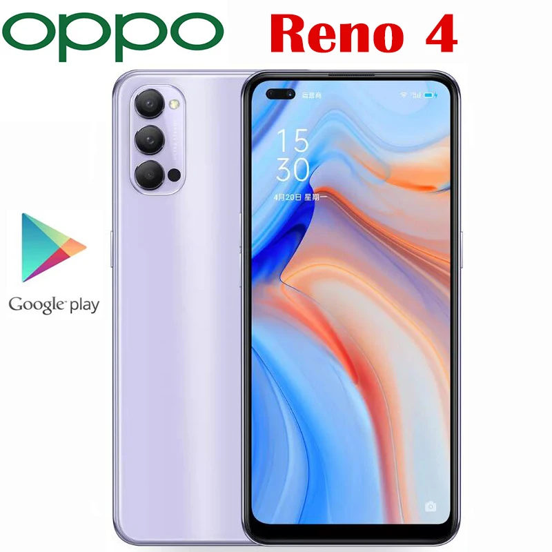 Новый оригинальный официальный смартфон Oppo Reno 4 5G Восьмиядерный Snapdragon 76 6 дюйма 2400