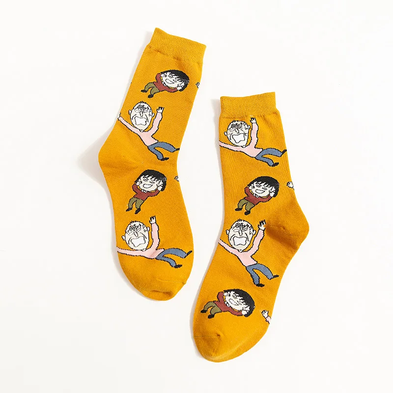 2 Носки с принтом аниме Chi bi Maruko, женские хлопковые носки с забавными рисунками сакуры, Momoko, осенне-зимние модные повседневные спортивные японские носки - Цвет: 2