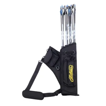 

Hunting Arrow Bag 4 Tubes Archery Accessories Black Camouflage Support Bag With Hunting Adjustable Strap