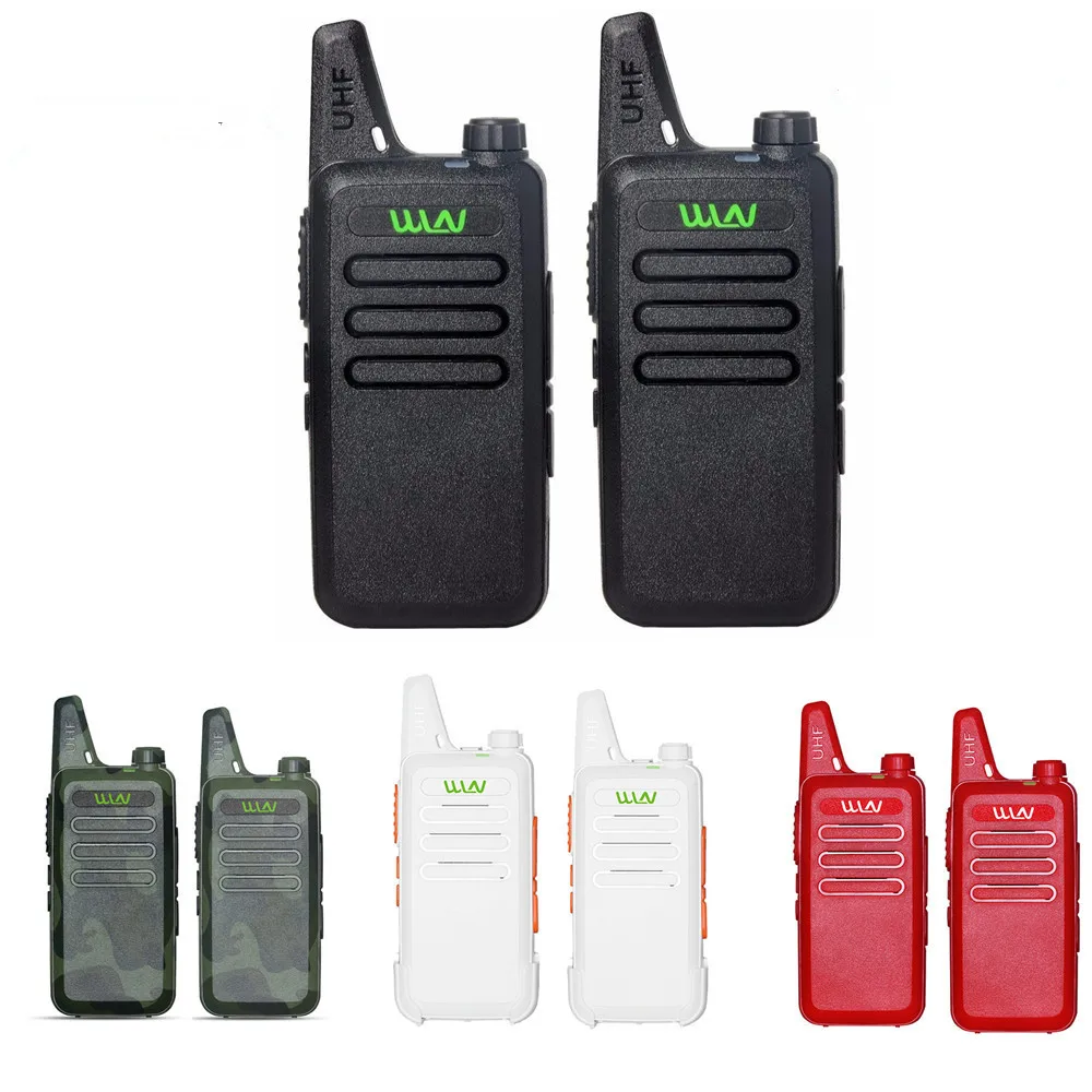 2 pces wln KD-C1 mini handheld transceptor kd c1 rádio em dois sentidos rádio ham comunicador estação de rádio mi-ni walkie talkie