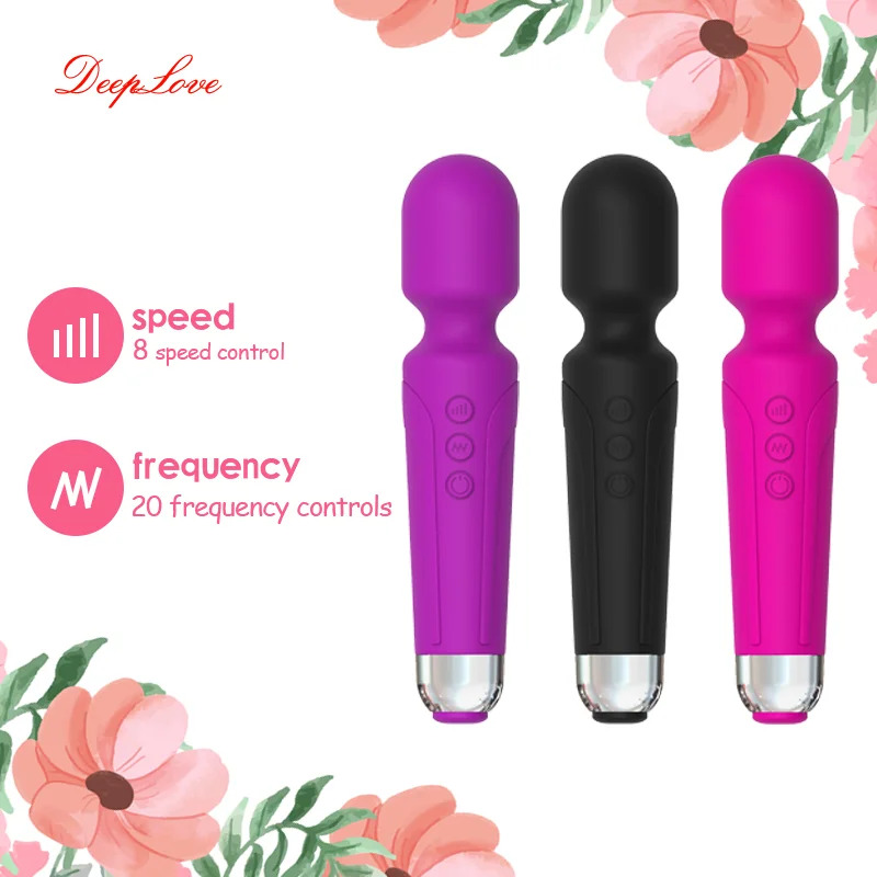 AV Vibrator Powerful Wand Massage Stick Waterproof Silicone Charging USB Female Adult Sex Toys | Красота и здоровье