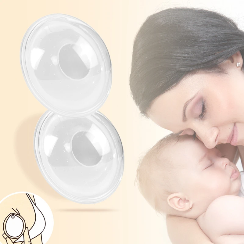 Carcasa correctora de lactancia materna, protector de leche para alimentación de bebé, protege los pezones dolores para amamantar, recoger la leche materna, 1/2 Uds.