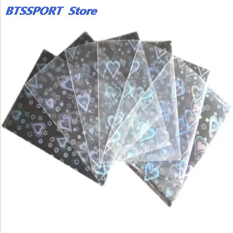 100Pcs Foil Laser Clear Sleeves Photo Holographic Protector Trading Cards Shield Cover | Спорт и развлечения