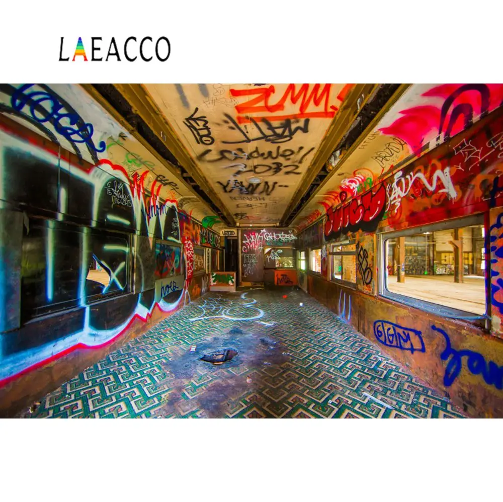 Laeacco граффити проход интерьер живописные фотографические фоны Индивидуальные
