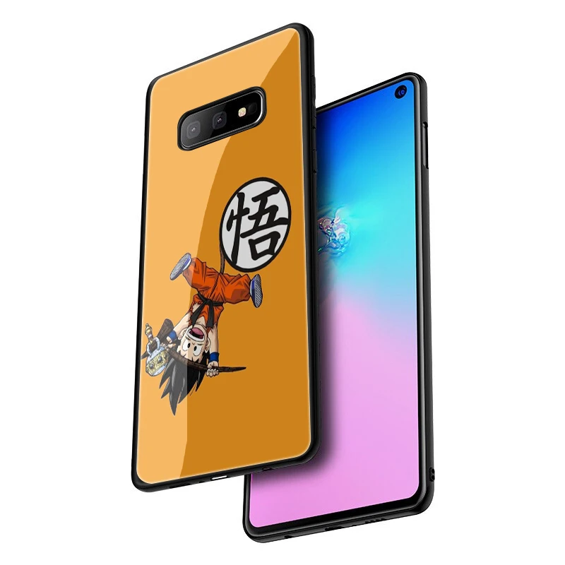 EWAU Dragon Ball Z Сон Гоку чехол из закаленного стекла для телефона для samsung S7 S8 S9 S10 Note 8, 9, 10, плюс A10 20 30 40 50 60 70