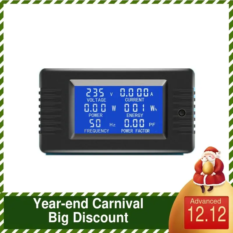 

PZEM-018 Single Phase 6in1 Voltmeter Digital Multimeter Voltage Meter For Smart Electronic Power Energy Detector 80-260V 5A
