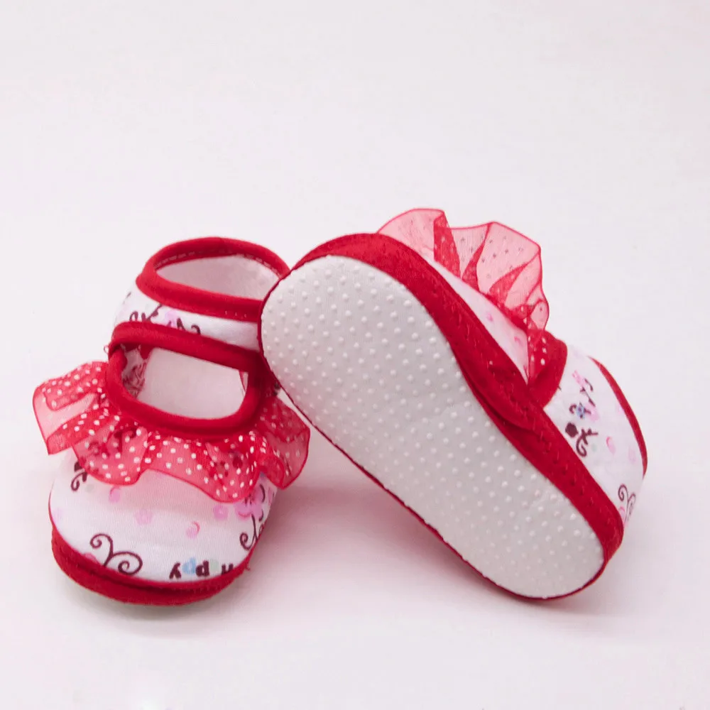 Новорожденная девочка детская обувь для младенцев парусиновая противоскользящая обувь кружевные кроссовки с цветами детская Тканевая обувь для кроватки обувь новое поступление