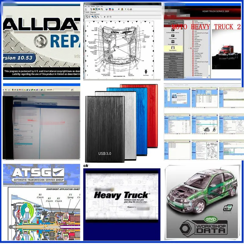 US $76.41 Alldata Software auto repair software alldata and mll software elsawin vivid workshop data atsg 6in 1tb hdd