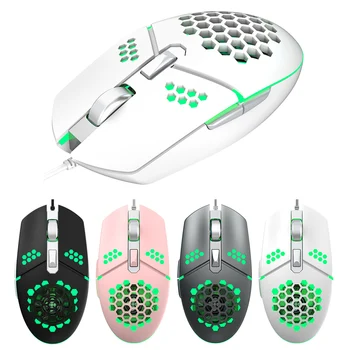 

ZERODATE G25 6 Buttons USB Wired Honeycomb Mouse 4 Gears 2000DPI Adjustable 7 Colors Backlight Gaming Mice
