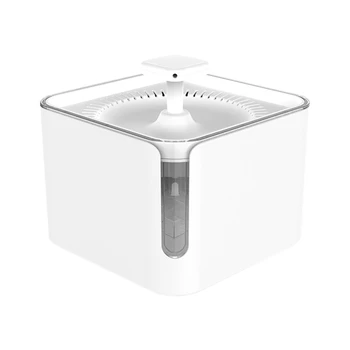 

Anti-Dry Protection Pet Water Fountain 100 Oz/3L Automatic Water Dispenser with Water Window Super Quiet for Cats Dogs-White