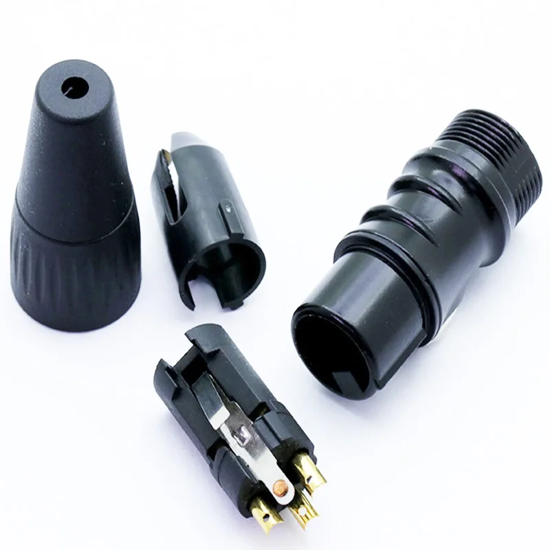 10 шт./лот 3 Pin XLR Сделано в Китае со штекера на гнездо провода соединителя металлический корпус Бог Позолоченные переменного тока 3-полюсный гнездо XLR микрофон кабель для подключения к сети и гнездом для наушников