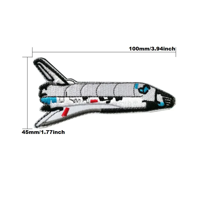 E Space Shuttle Американский космонавтика вышивка патч, вышитые патчи Военная Тактическая повязка на руку плечо Марка Ткань стикер - Цвет: E Space Shuttle