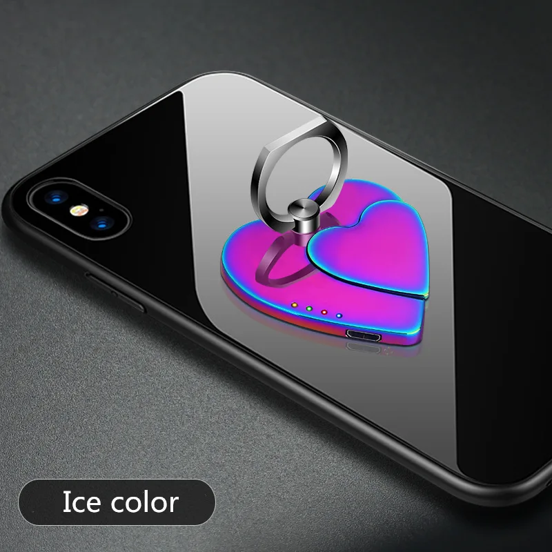 Мобильный телефон перезаряжаемая ветрозащитная электрическая зажигалка с подключением к USB ультра тонкий прикуриватель двухсторонние зажигалки - Цвет: 19