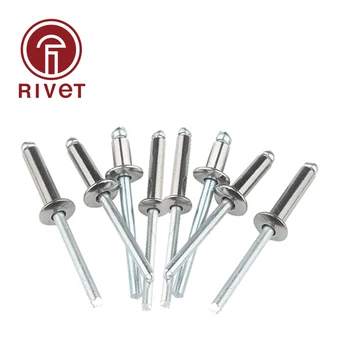 

DIN 15983 M6.4 Stainless Steel And Steel Blind Rivet Round Head Open Type Pop Rivet Multi Size 100 Pcs High Quality