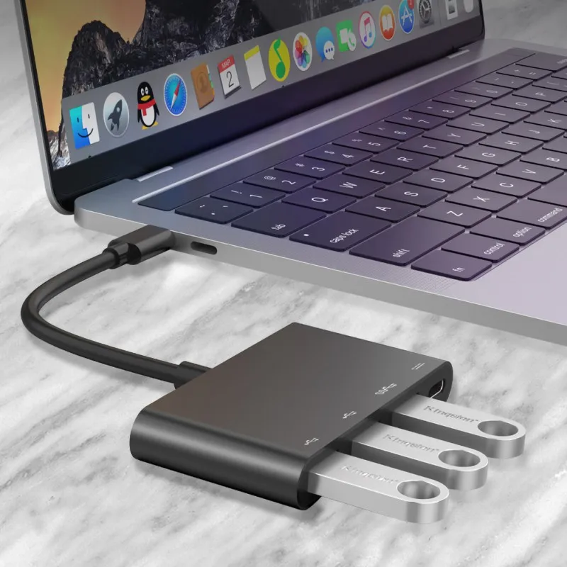 Алюминиевая заглушка и воспроизведение типа с к USB хаб-конвертер типа c к USB2.0+ USB3.0 концентратор+ PD конвертер для MacBook