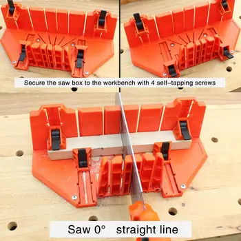 

Practical Miter Groove ABS Plastic Angle Saw 3 Specifications Multipurpose Tool Clip Back Saw Box Durable