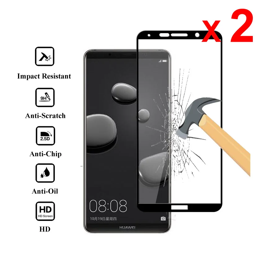 2 шт закаленное стекло для huawei mate 10 Pro/mate 10 полное покрытие 2.5D защита экрана закаленное стекло для huawei mate 10 Pro